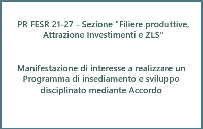 Sezione "Attrazione investimenti".
